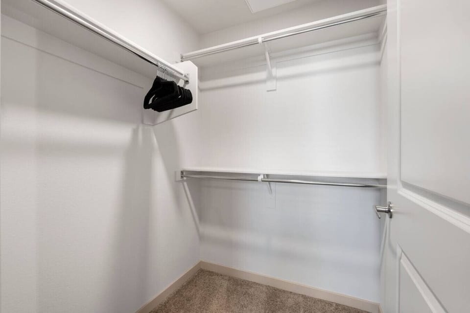 Spacious walk-in closet.