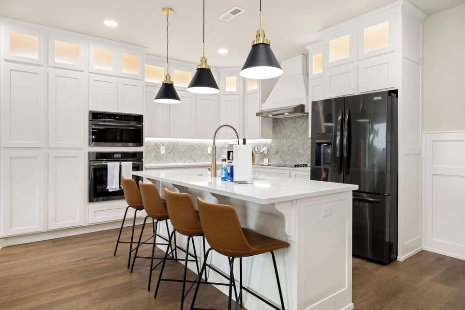  The kitchen is fully stocked to whip up a meal or just a good cup of coffee.