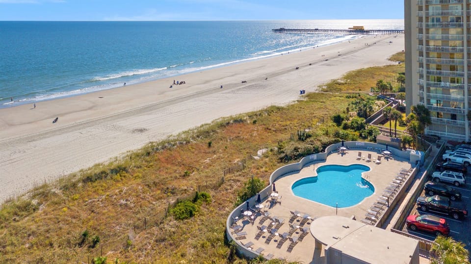 Ariel View of our beautiful beach and Pool