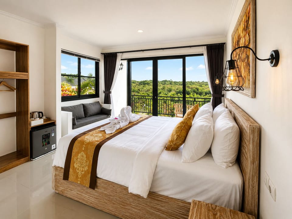 Deluxe Double Room, Balcony, Valley View | Egyptian cotton sheets, premium bedding, down comforters, pillowtop beds