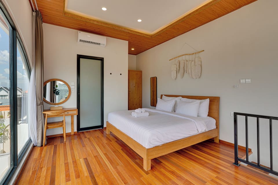 Villa, 1 King Bed, Private Pool, Pool View | Desk, laptop workspace, blackout drapes, iron/ironing board