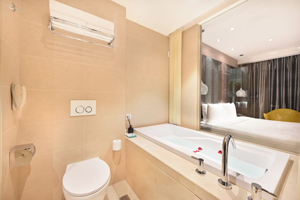 Classic Double Room | Bathroom | Shower, rainfall showerhead, free toiletries, hair dryer