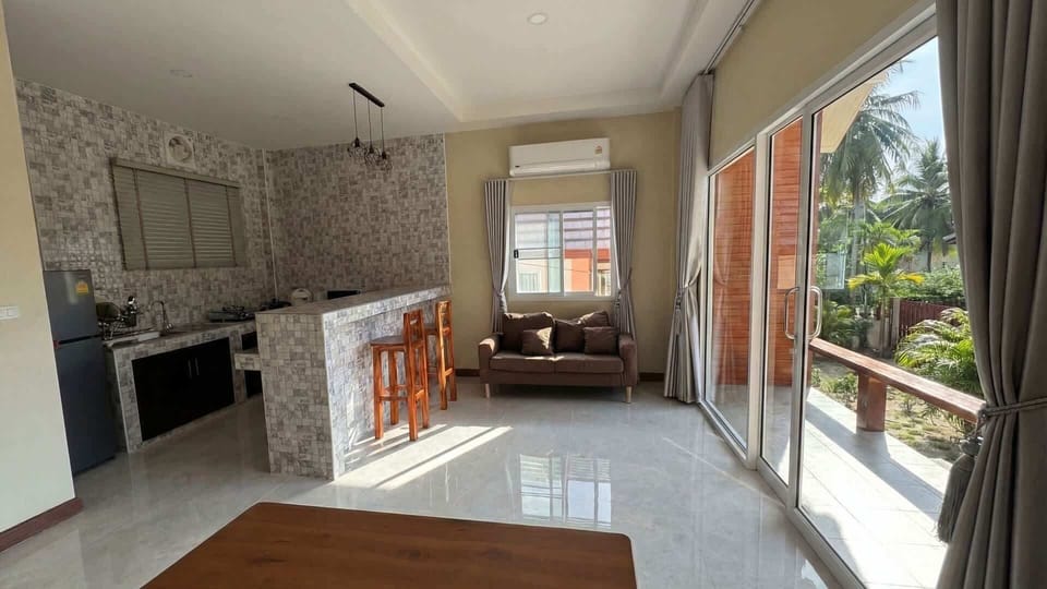 Living room and kitchen