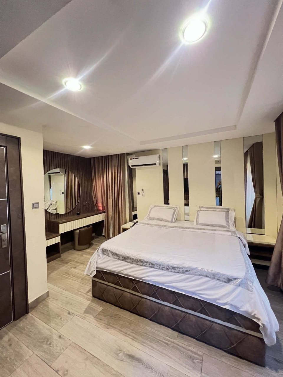 Family Room, Balcony, City View | Desk, laptop workspace, blackout drapes, soundproofing