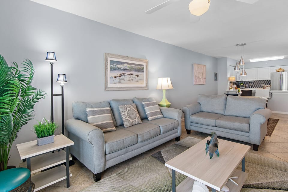 Relax in the living room after a day at the beach