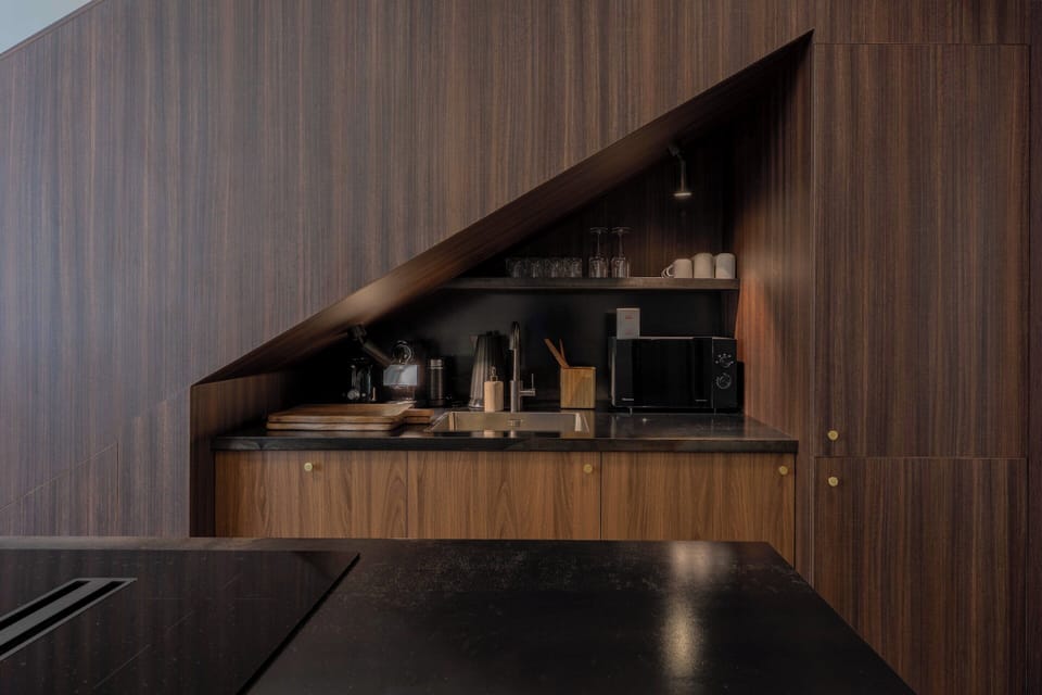 Apartment | Private kitchen | Coffee/tea maker, fridge, microwave, oven