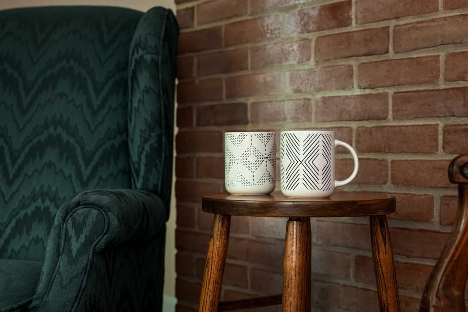 Cozy corner for morning coffee 