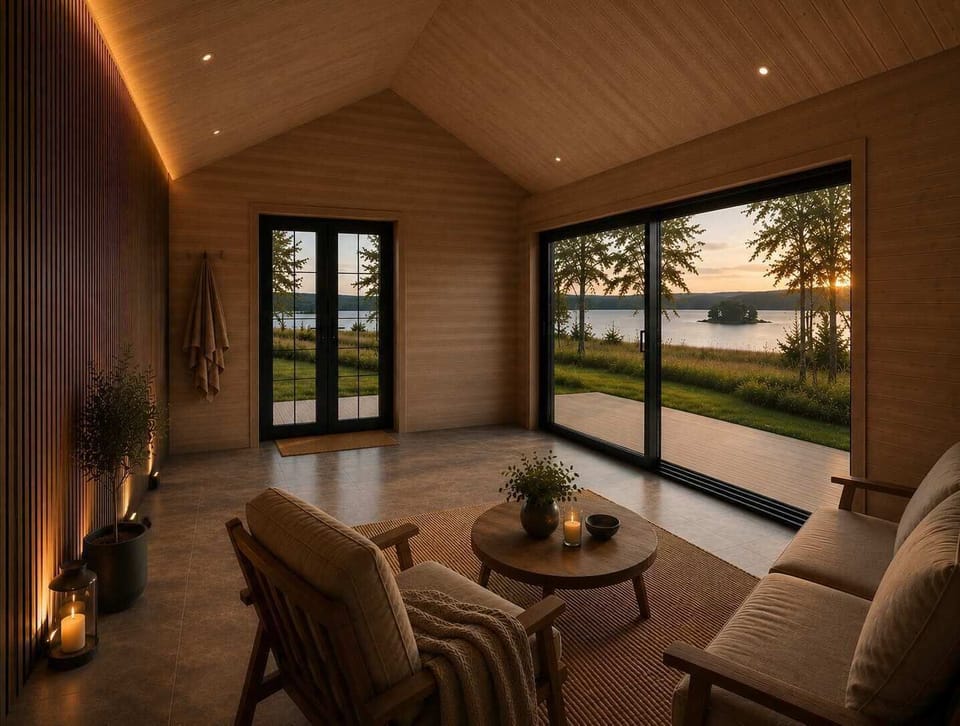 lakeside sauna