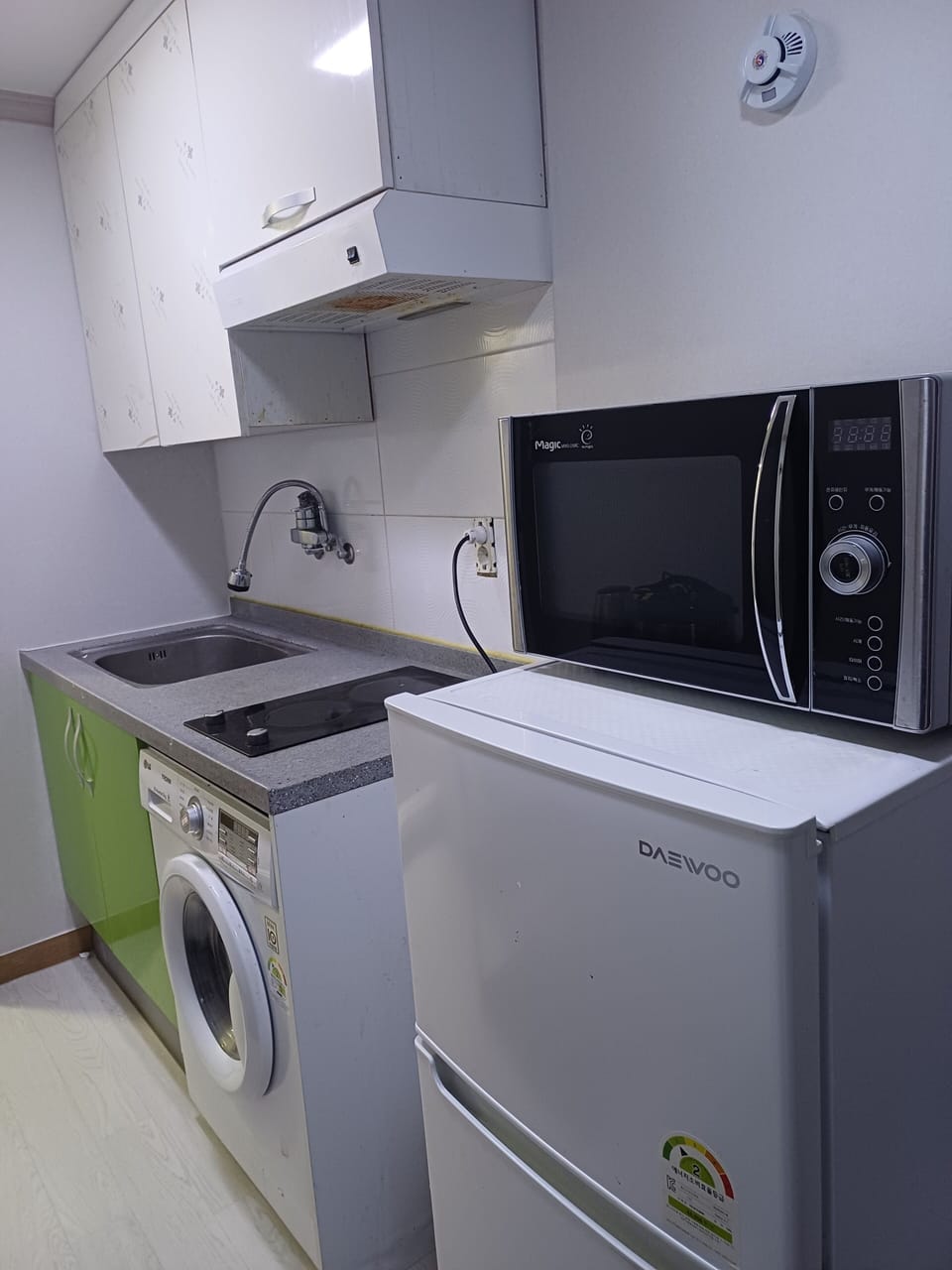 Classic Room, Kitchenette | Private kitchen | Fridge, cleaning supplies