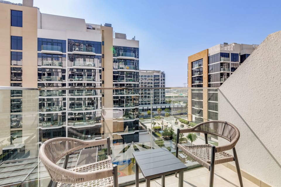 Deluxe Apartment, 1 Bedroom, Balcony, Pool View | Balcony