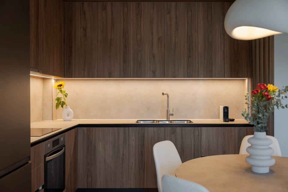 Apartment, 2 Bedrooms | Private kitchen | Toaster, eco-friendly cleaning products, paper towels, dining table