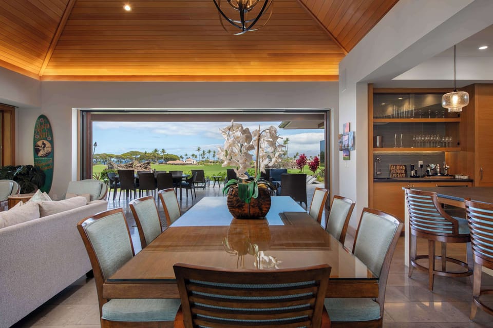Dining & Living Rooms | Aloha Nui at Residences of Laulea, Big Island, Hawaii, by Luxus Vacation Properties