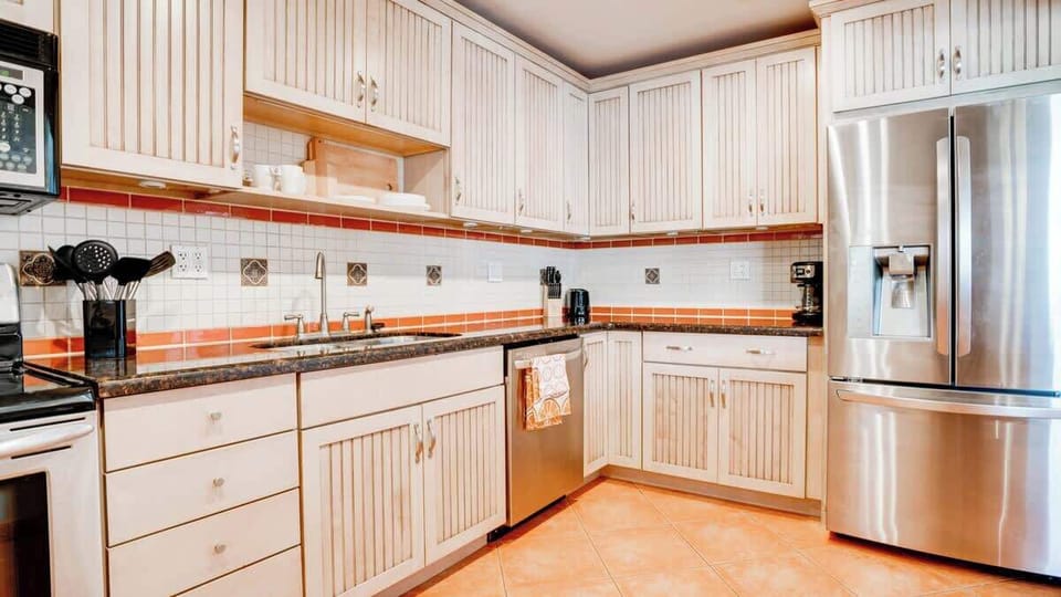 Fully equipped kitchen with complete set of cookware