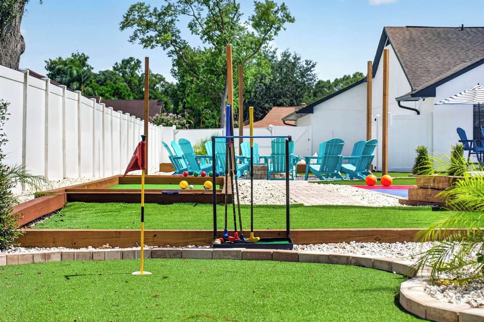 Private Backyard Oasis with Mini-Golf Course & Fire Pit