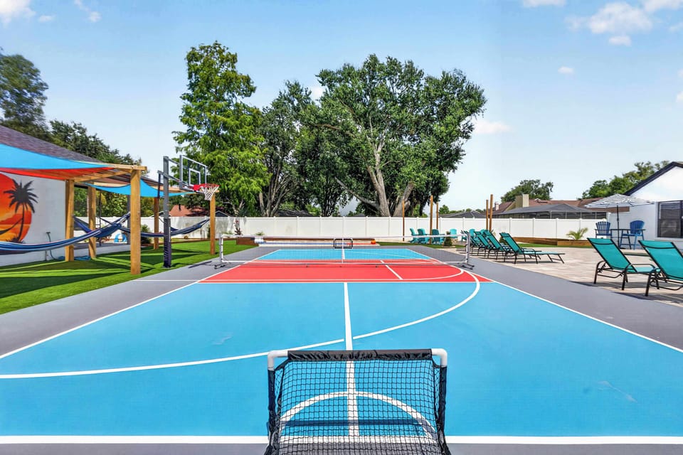 Private Multi-Sport Court for Pickleball & Basketball