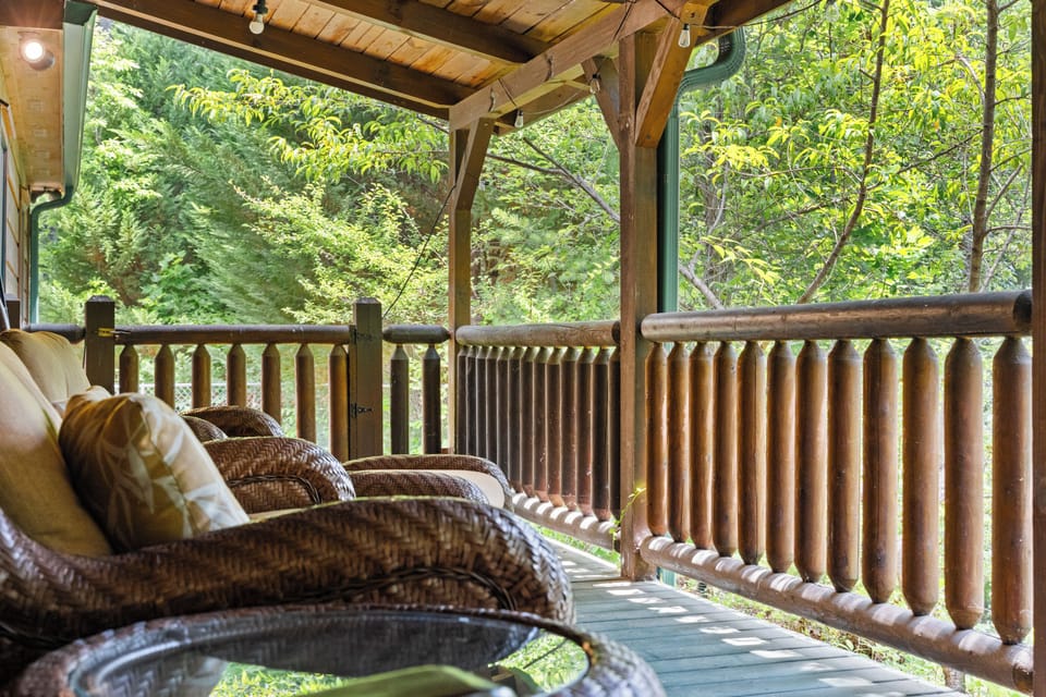 comfy seating on back porch