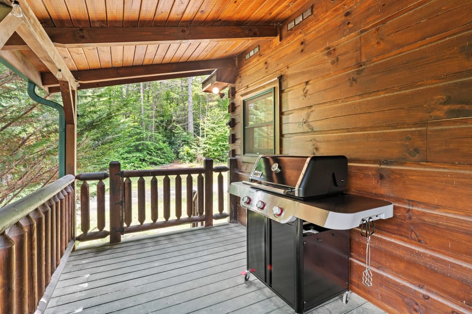 Grill on back porch