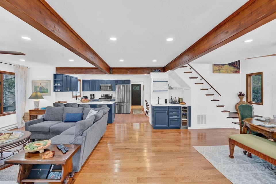 Open living and dining area — watch TV, dine, and relax all in one spot.
