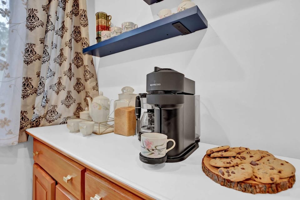 Your personal coffee spot — quick brews anytime with Nespresso coffee corner.