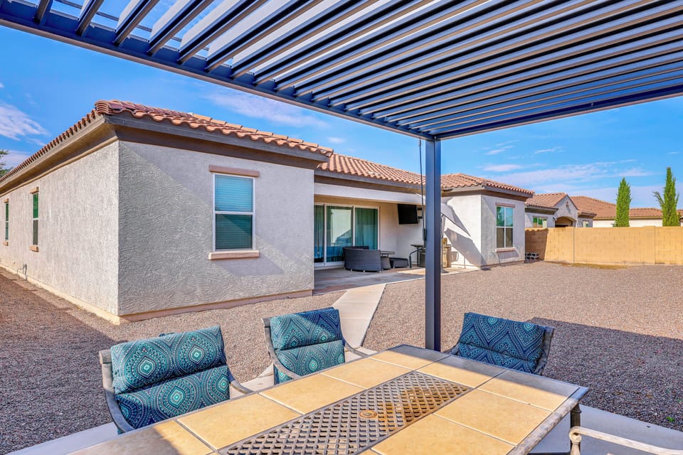 Private Backyard | Gazebo Dining Area | Furnished Patio