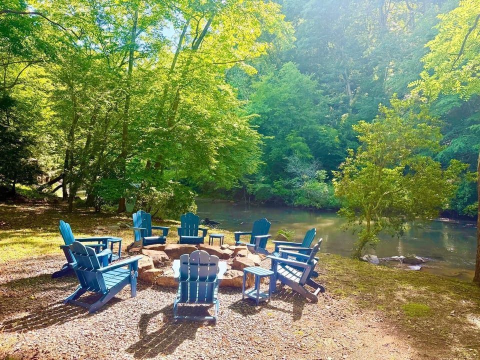 Firepit by the river