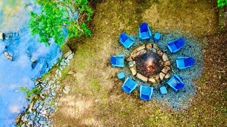 Firepit by the river