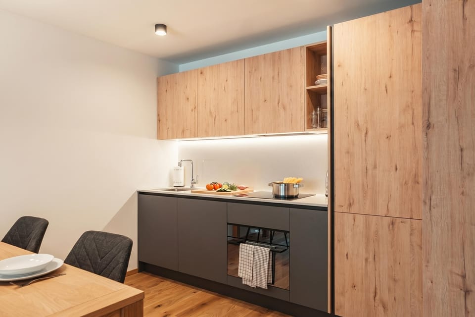 Kitchen and dining area