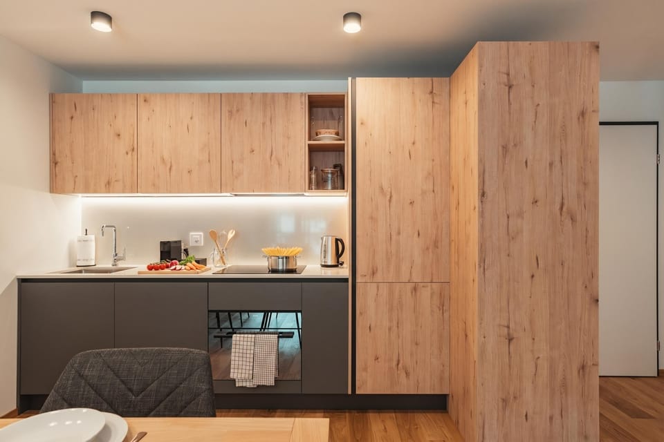 Kitchen and dining area