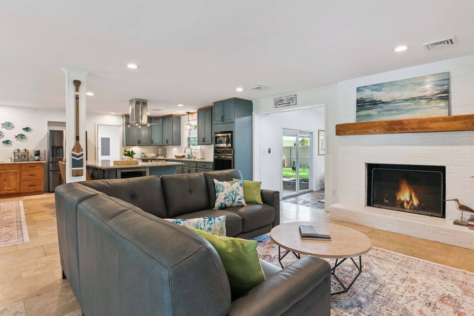 Gather with family and friends in the cozy open living area.