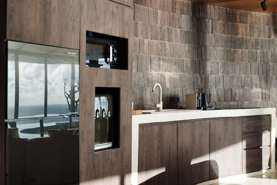 Presidential Suite, Ocean View | Private kitchen | Full-size fridge, microwave, stovetop, cookware/dishes/utensils