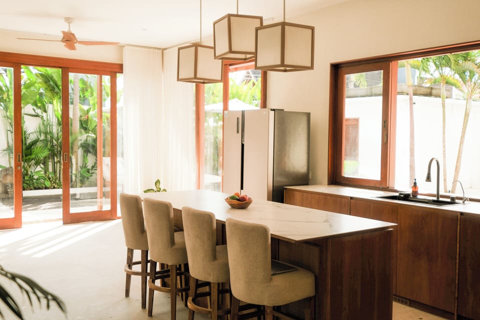 Villa, Pool View | Private kitchen | Microwave, stovetop, cookware/dishes/utensils