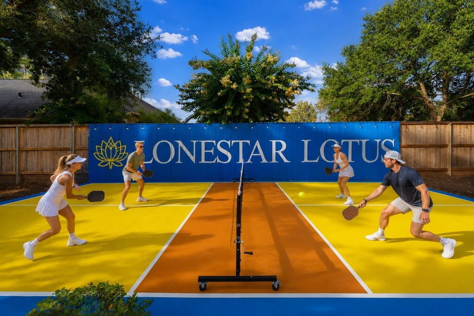 Private on-site pickleball court for fun, active stays under sunny skies