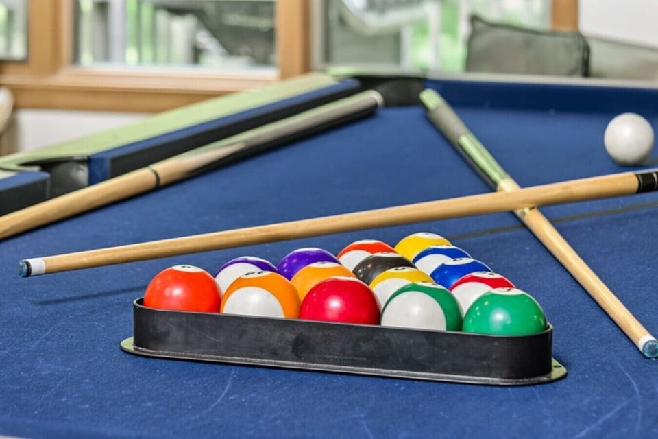 Challenge friends and family to a game of pool.