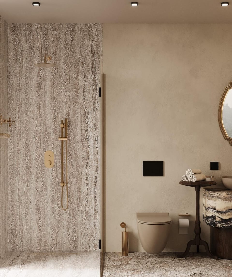 Design Room, Patio, Garden View | Bathroom | Shower, rainfall showerhead, free toiletries, hair dryer