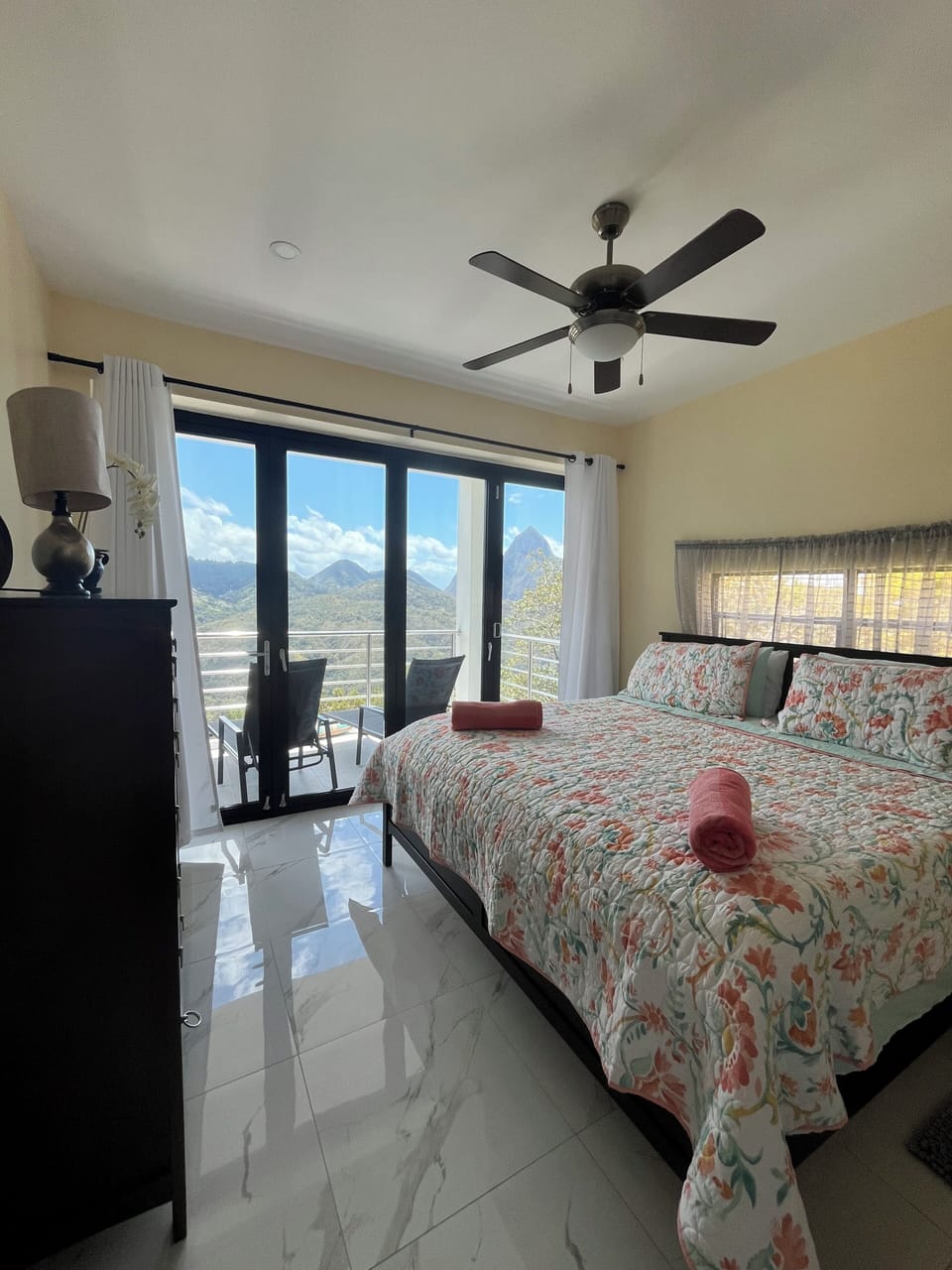 Get a great nights sleep in luxury & a/c & wake up to this stunning view!