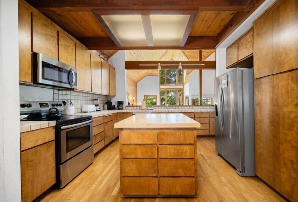Open kitchen with large island