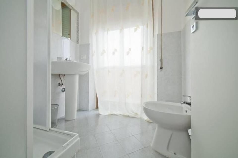 Shower, free toiletries, hair dryer, bidet