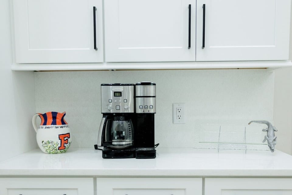 Coffee bar ready for your morning brew.