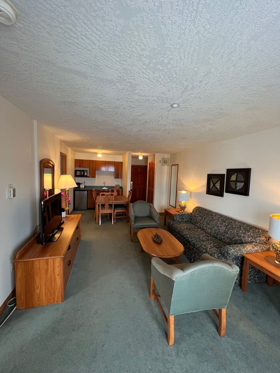 Suite, 1 King Bed with Sofa bed (Maple) | Living area | Flat-screen TV