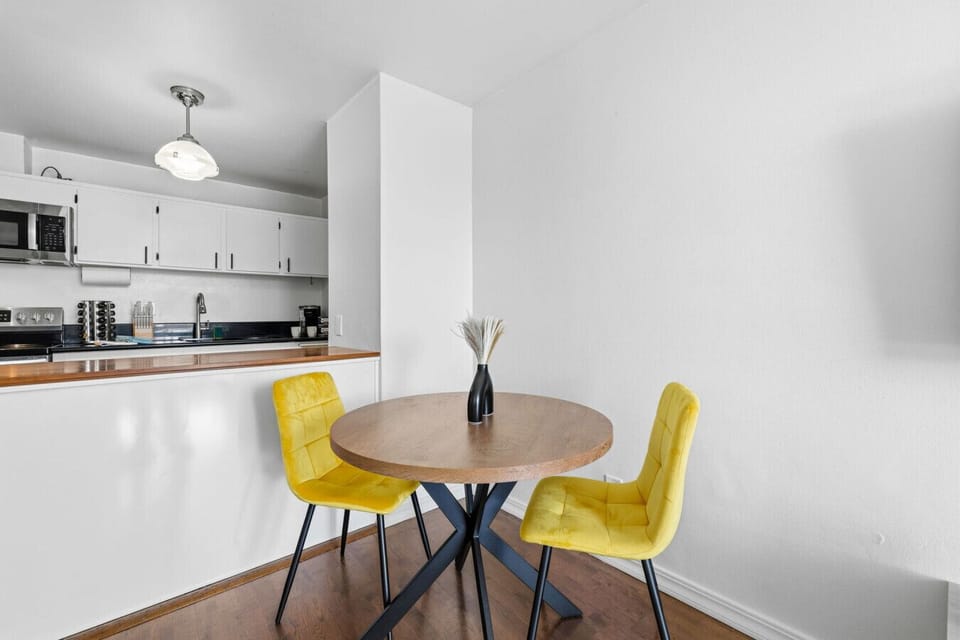 Functional dining area for your stay.