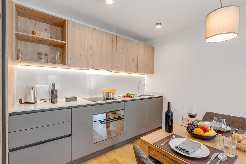 Kitchen and dining area