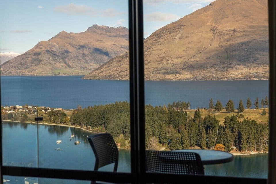 Queenstown Golf Course is just across the lake