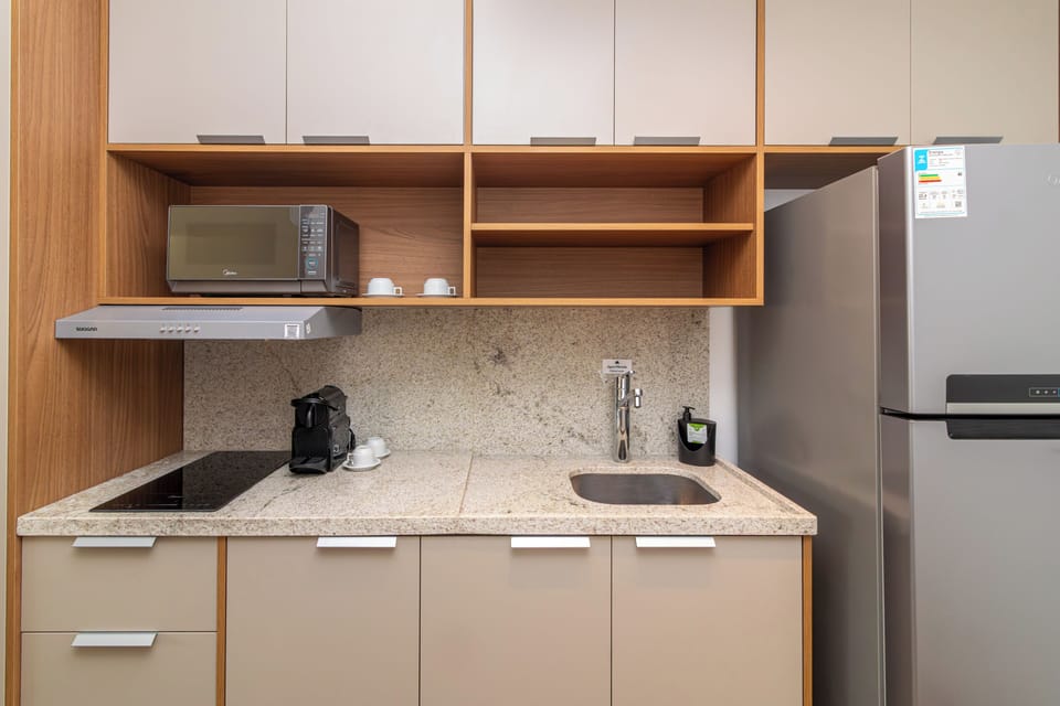Studio Casal | Private kitchen | Espresso maker, fridge, microwave, stovetop