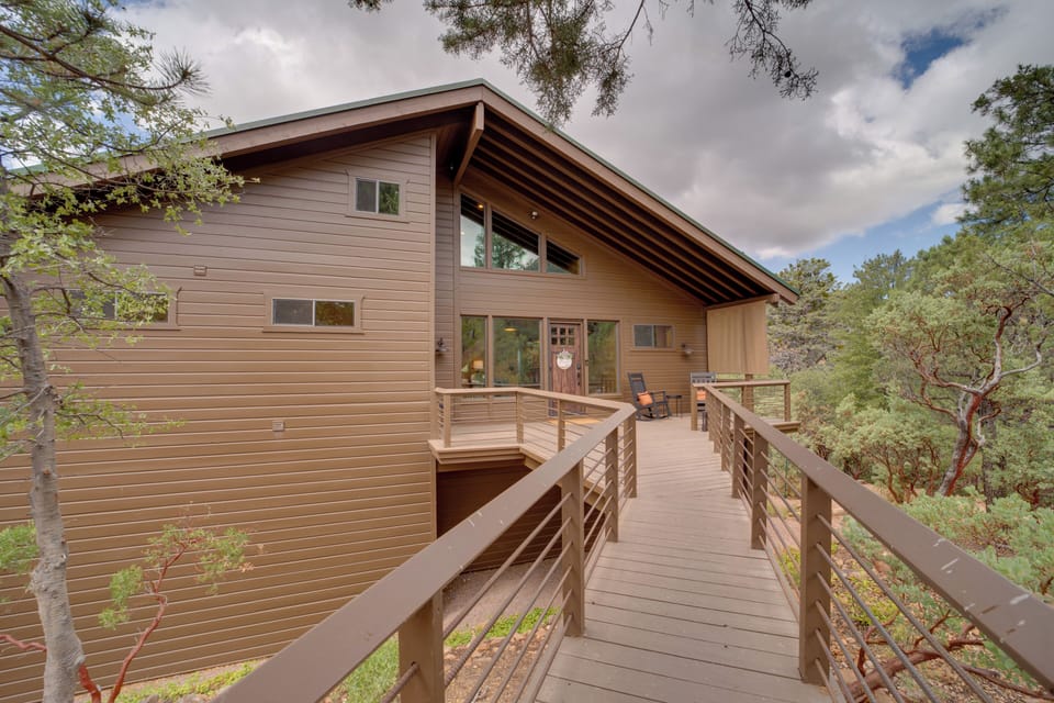 Exterior | 3-Story Home | Private Yard