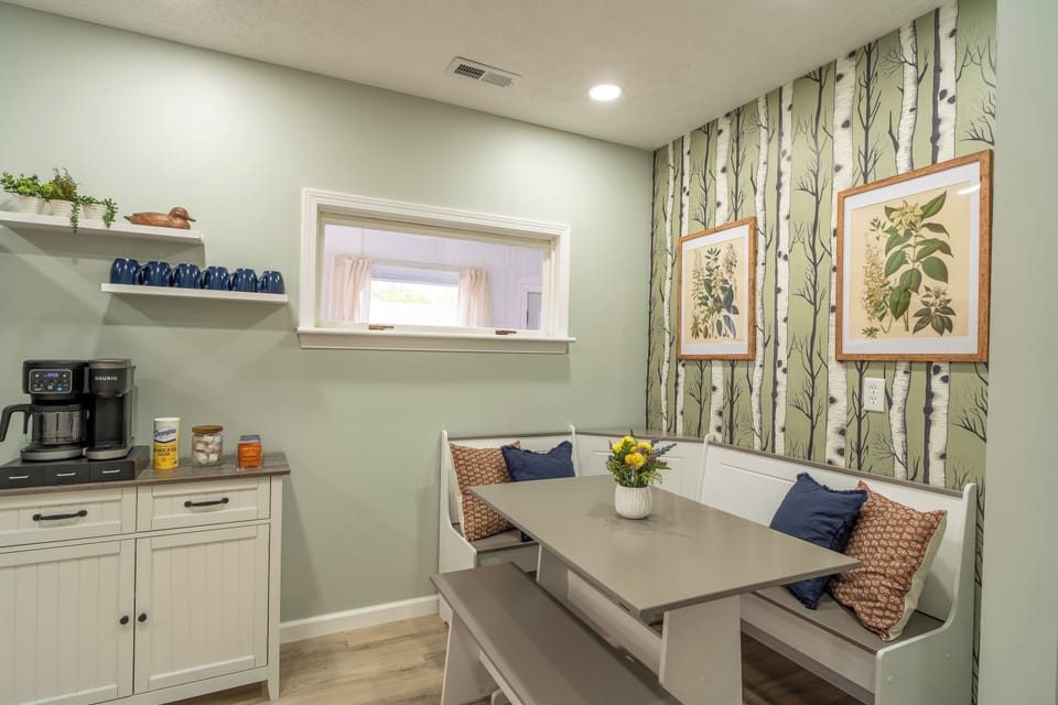 Enjoy a quick snack or a cup of coffee at the dining nook