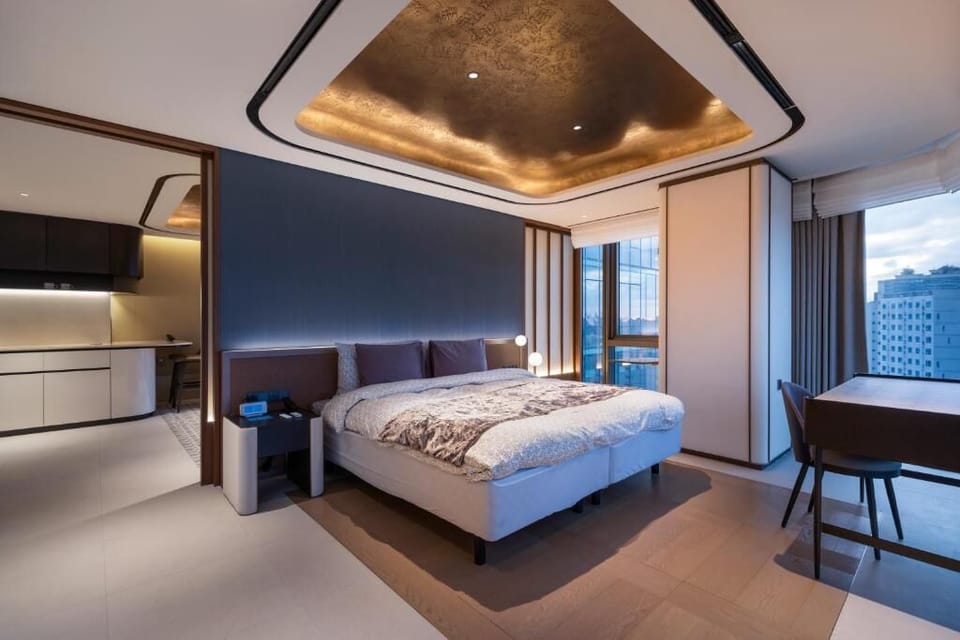 In-room safe, desk, laptop workspace, blackout drapes