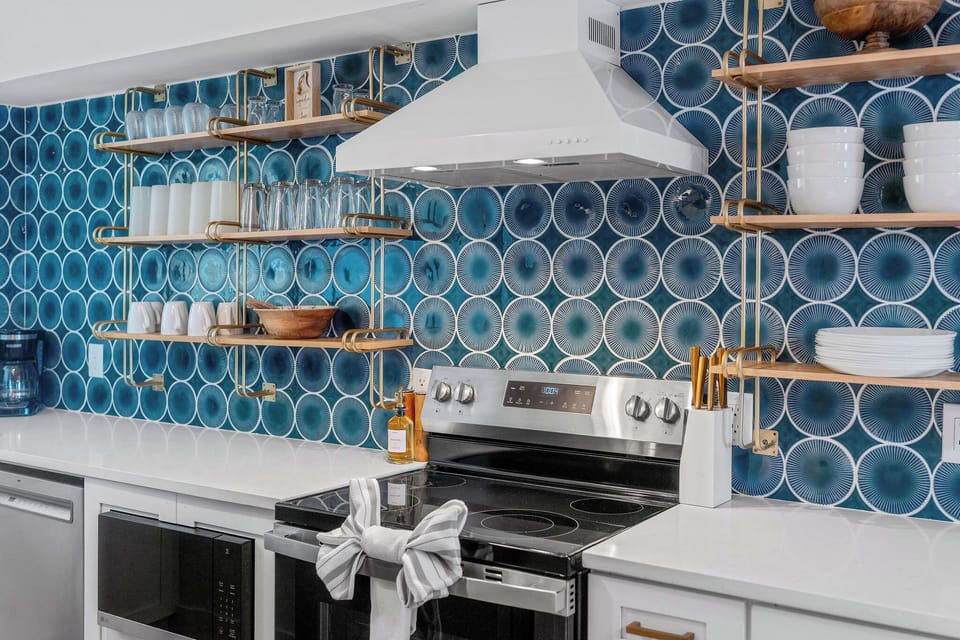 Chat with the chef in the kitchen while setting the table. The open floor plan keeps everyone connected during your stay.