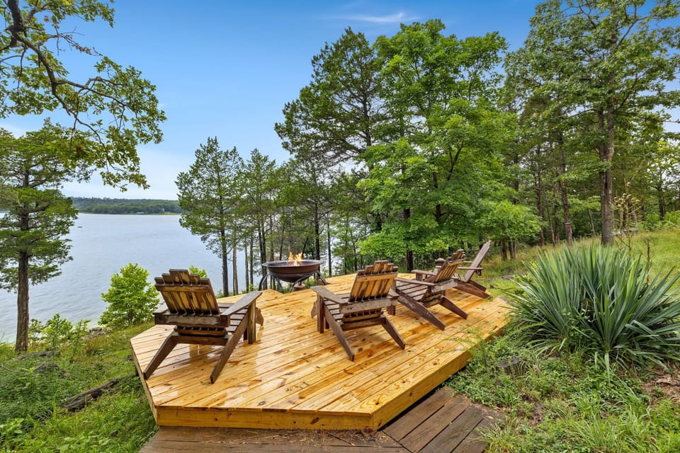 New railing is along this firepit.