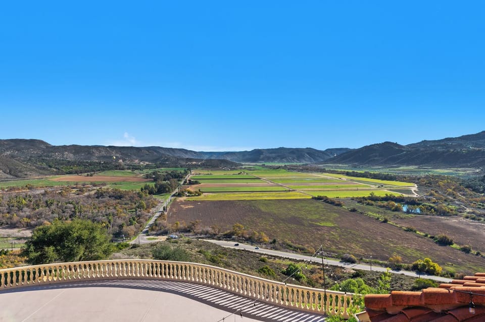This is the view the whole house is built around, hills rolling to the horizon.