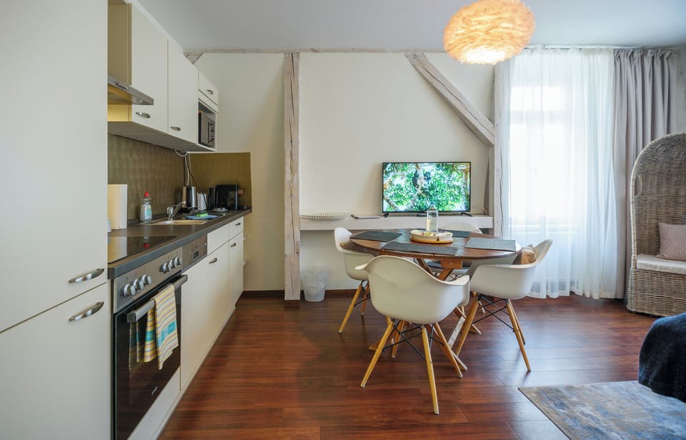 Apartment | Private kitchen | Fridge, microwave, stovetop, dishwasher